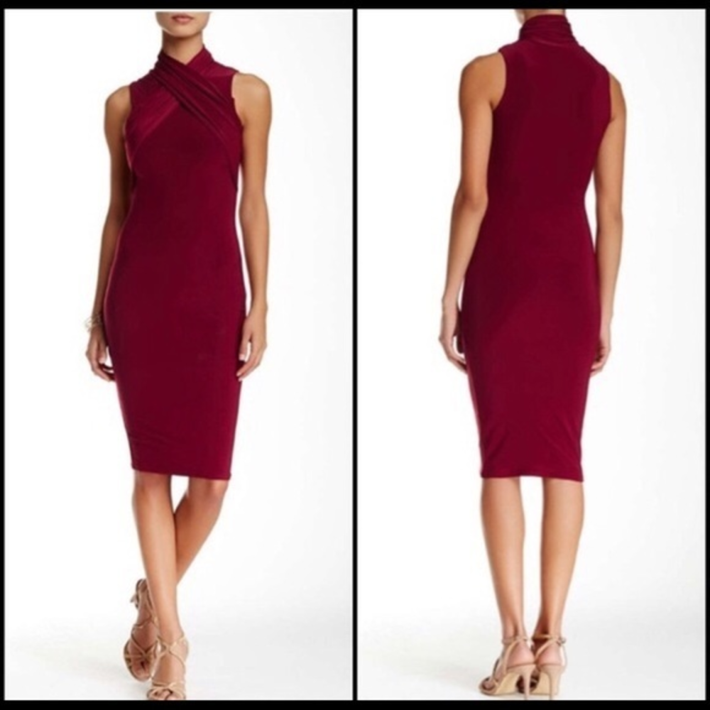 Missguided Burgundy Body-con Party Dress 6